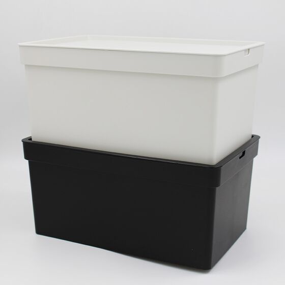 VIOMES Ελλάδας Κουτί Αποθήκευσης 28x18.5x13.5cm Πλαστικό 5lt Βάρος 0.25kg Γκρι/Μπεζ Nova