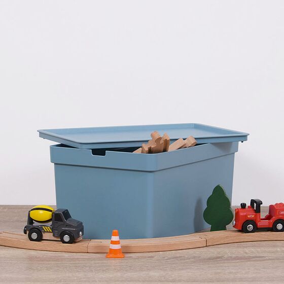 VIOMES Ελλάδας Κουτί Αποθήκευσης 35.5x25.5x13.5cm Πλαστικό 10lt Βάρος 0.35kg Σιέλ Παστέλ Nova