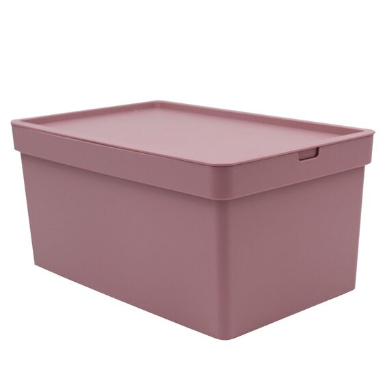VIOMES Ελλάδας Κουτί Αποθήκευσης 28x18.5x13.5cm Πλαστικό 5lt Βάρος 0.25kg Ροζ Παστέλ Nova