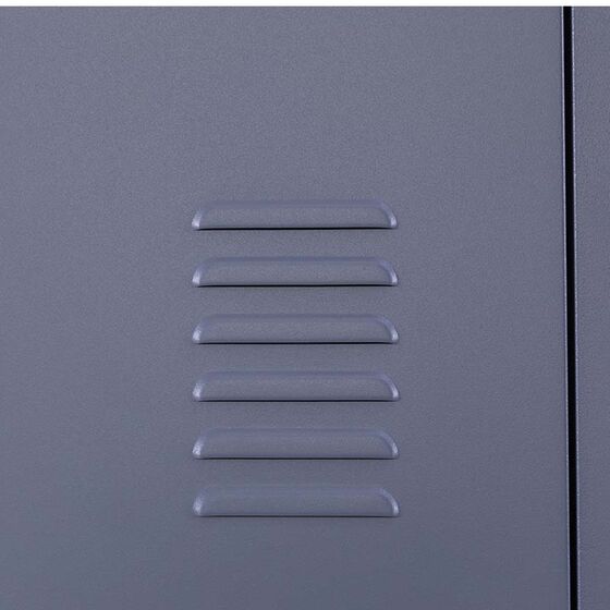 STEELEN Μεταλλική Ντουλάπα - Φοριαμός (Locker) 90x45x185cm 3φυλλη 51kg ΧΩΡΙΣ ΠΟΔΙΑ Πάχος 0.4mm Ανθρακί Ματ