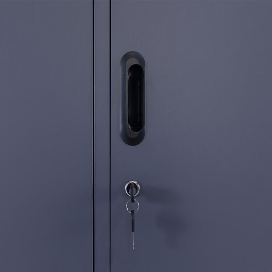 STEELEN Μεταλλική Ντουλάπα - Φοριαμός (Locker) 90x45x185cm 9 Ντουλάπια Πάχος 0.4mm 50kg ΧΩΡΙΣ ΠΟΔΙΑ Ανθρακί Ματ