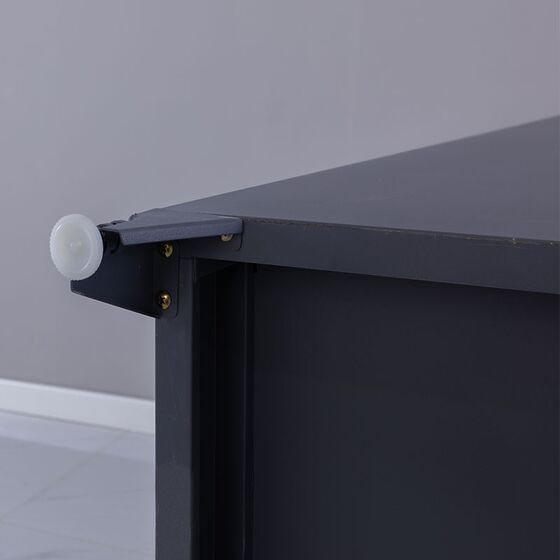 STEELEN Μεταλλική Ντουλάπα - Φοριαμός (Locker) 90x45x195cm 3φυλλη 51kg με Ρυθμιζόμενα Πόδια 9 Αποθηκευτικών Χώρων Πάχος 0.4mm Ανθρακί Ματ