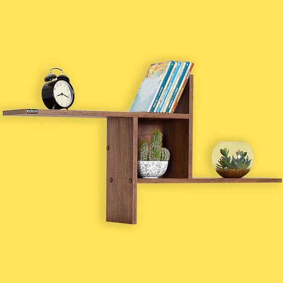 Ράφι Τοίχου Διακοσμητικό 100x18x50cm Ξύλινο Oslo Walnut 4.2kg RAF04OO