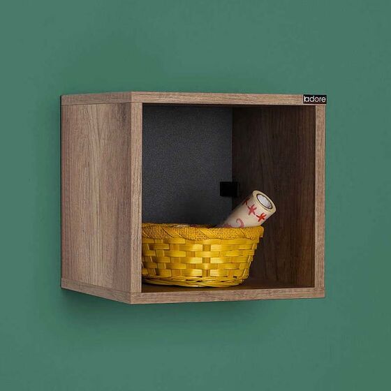 Ράφι Τοίχου Διακοσμητικό Κουτί 33x19x33cm Ξύλινο Tori 3.11kg RAF033TT