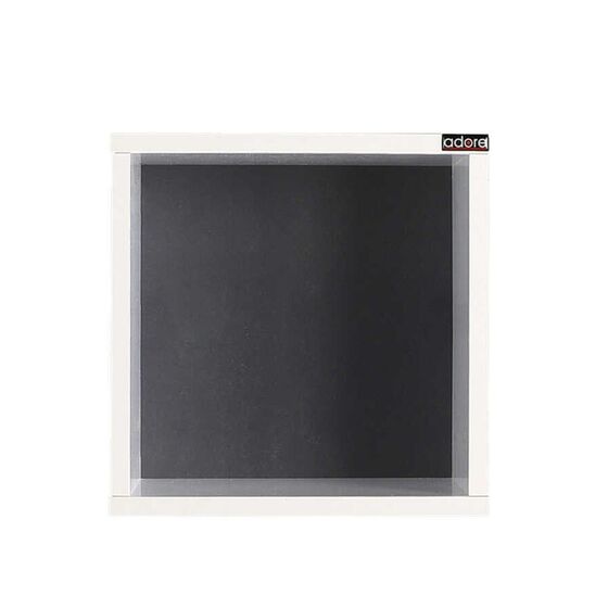 Ράφι Τοίχου Διακοσμητικό Κουτί 33x19x33cm Ξύλινο Λευκό Γυαλιστερό 3.11kg RAF033DD