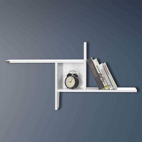 Ράφι Τοίχου Διακοσμητικό 100x18x50cm Ξύλινο Λευκό Γυαλιστερό 4.2kg RAF04DD