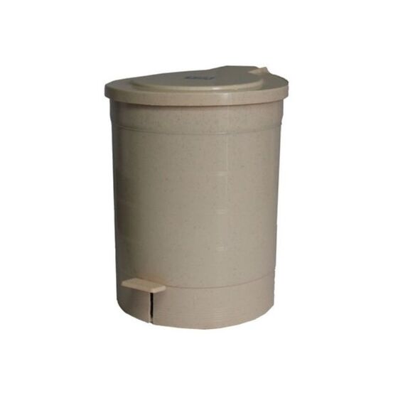 Κάδος Μπάνιου Πλαστικός με Πεντάλ 7lt Στρογγυλός Ø24x29cm Λευκός Γρανίτης