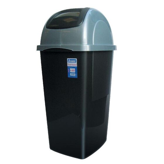 BAMA 40087 Κάδος Απορριμμάτων 65lt 35x39x77cm 1.75kg Πλαστικός Επαγγελματικός/Οικιακός με Παλλόμενο Καπάκι Ανθρακί