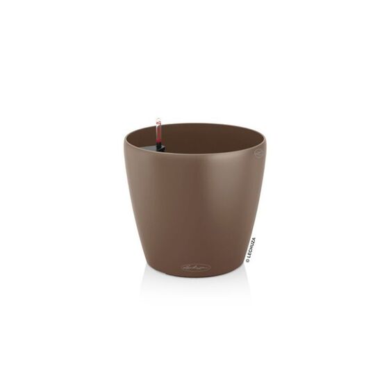 LECHUZA Classico 18 Επιτραπέζια Γλάστρα Ø19x17cm Αυτοποτιζόμενη Καρυδί Γερμανίας