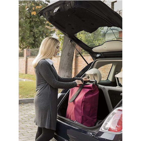 GIMI Ιταλίας Καρότσι Λαϊκής XL 50lt Μεταλλικό με Τσάντα Πολυεστέρα Τηλεσκοπικό Χερούλι Αντοχής 30kg SPRINTER VIOLET Μωβ