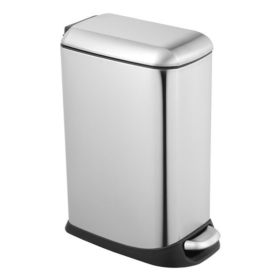 VESTA Κάδος Απορριμμάτων 12lt SOFT CLOSE 20.5x34.5x46cm με Πεντάλ και Εσωτερικό Κάδο 2.47kg INOX Μatte