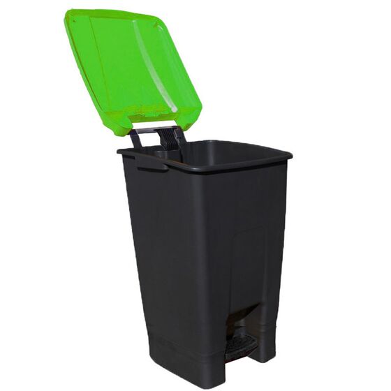 Κάδος Απορριμάτων 70lt 44x52x73cm 3.7kg Πλαστικός Επαγγελματικός/Οικιακός με Ρόδες και Χειρολαβή Μαύρο - Πράσινο