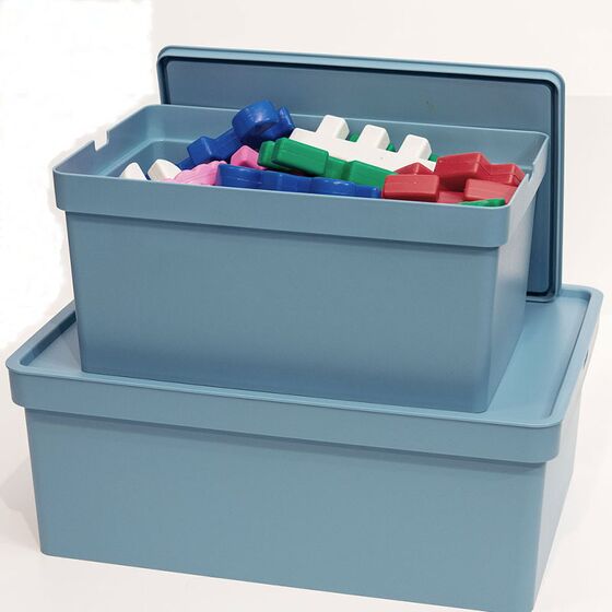 VIOMES Ελλάδας Κουτί Αποθήκευσης 35.5x25.5x22cm Πλαστικό 16lt Βάρος 0.45kg Σιέλ Παστέλ Nova