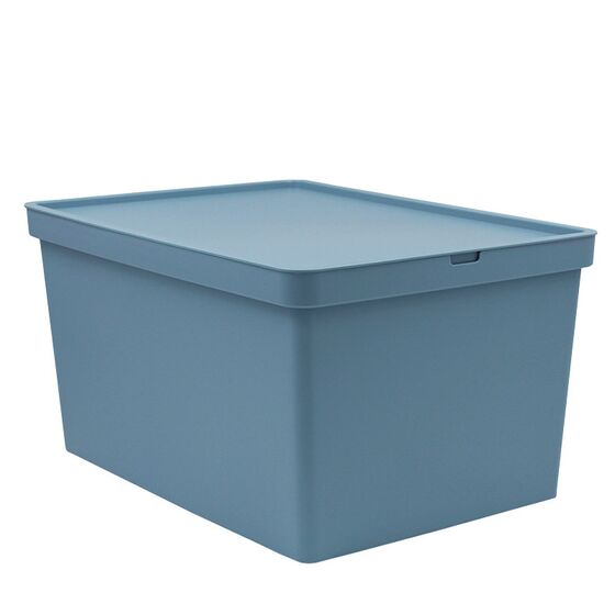 VIOMES Ελλάδας Κουτί Αποθήκευσης 35.5x25.5x22cm Πλαστικό 16lt Βάρος 0.45kg Σιέλ Παστέλ Nova