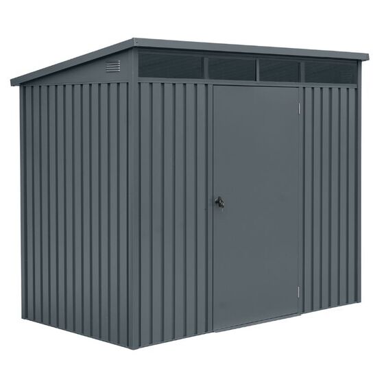 SUNSHED Μεταλλική Αποθήκη Κήπου - Σπιτάκι Κήπου ΒΑΡΕΩΣ ΤΥΠΟΥ Πάχος 0.4mm 237x186x201cm 4m² Γαλβανιζέ Frida 0608 Ανθρακί
