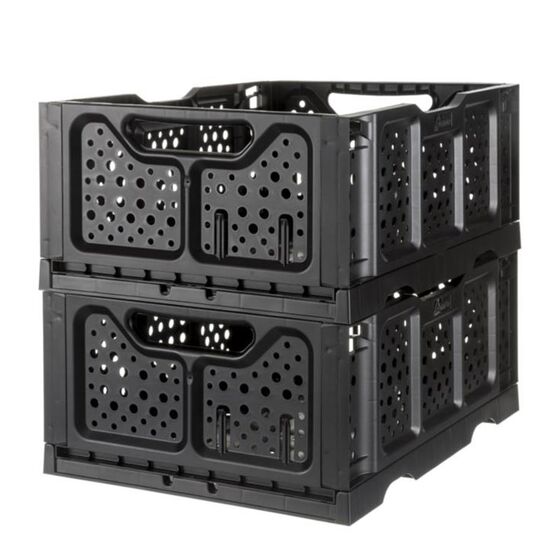 BAMA Ιταλίας Τελάρο Πολλαπλών Χρήσεων 40x30x17cm Πτυσσόμενο/Στοιβαζόμενο Χωρητικότητα 20lt Πλαστικό 0.55kg Πράσινο με Λαβές