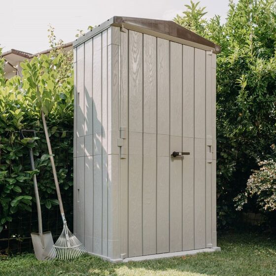 TOOMAX Ιταλίας Αποθήκη Κήπου Βαρέως Τύπου Πλαστική 130x75.6x218.4cm 49kg MASSIF HIGH STORER PLUS TAUPE GREY/BROWNTOOMAX Ιταλίας Αποθήκη Κήπου Βαρέως Τύπου Πλαστική 130x75.6x218.4cm 49kg MASSIF HIGH STORER PLUS TAUPE GREY/BROWN