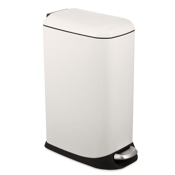 VESTA Κάδος Απορριμμάτων 20lt SOFT CLOSE 23.5x40x56cm με Πεντάλ και Εσωτερικό Κάδο 3.89kg Μεταλλικός Λευκός