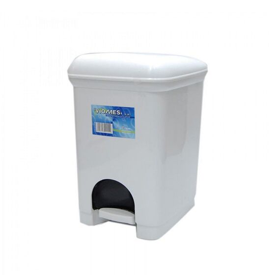 Κάδος Μπάνιου Πεντάλ 12.5lt 21x22x30cm Εσωτερικό Κάδο 6lt 17x18x23cm Πλαστικός Λευκό Ελλάδας