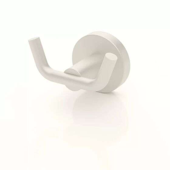 TEKNO-TEL Άγκιστρο-Κρεμάστρα 2 Θέσεων Μπάνιου 8x5x6cm Αλουμινίου Επιτοίχια με Βίδες Satin