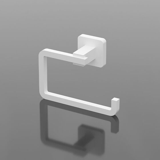 TEKNO-TEL Χαρτοθήκη WC 15x6x9cm Αλουμινίου Λευκή Matte