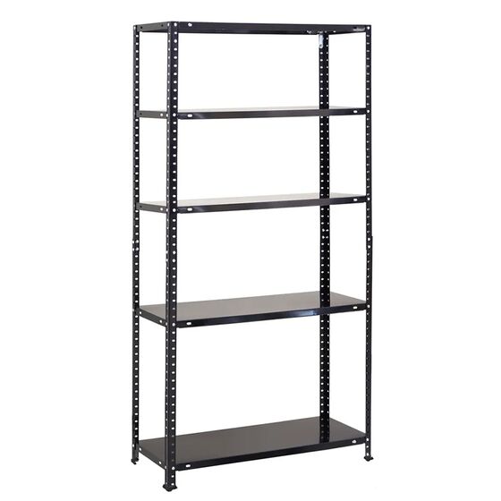 VESTA Μεταλλική Γαλβανιζέ Ραφιέρα Dexion 5όροφη 75x30x168cm 7.8kg MAX Αντοχή 150kg (30kg / Ράφι) Μαύρη