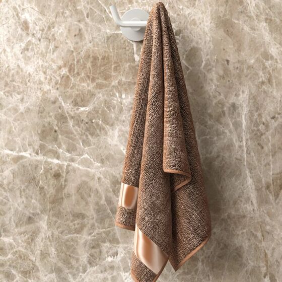 TEKNO-TEL Άγκιστρο-Κρεμάστρα 2 Θέσεων Μπάνιου 8x5x6cm Αλουμινίου Επιτοίχια με Βίδες Satin