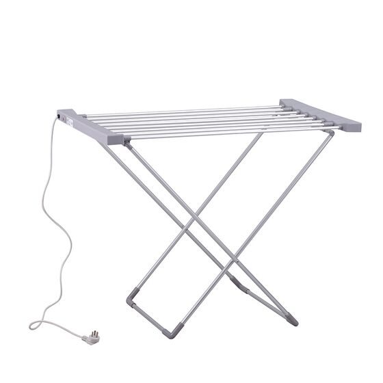 VESTA Θερμαινόμενη Ηλεκτρική Απλώστρα Ρούχων 94x54x74cm 100% Αλουμινίου Πτυσσόμενη 8 Βέργες Πάχος Φ16/10mm 8m Άπλωμα 120W 2.83kg