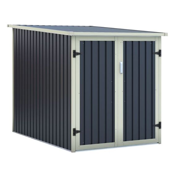 STEELEN Μεταλλική Αποθήκη Κήπου - Γκαράζ Ποδηλάτων 142x198x157cm 2.4m² Γαλβανιζέ ΝΙΚΙ Μ-Α Ανθρακί