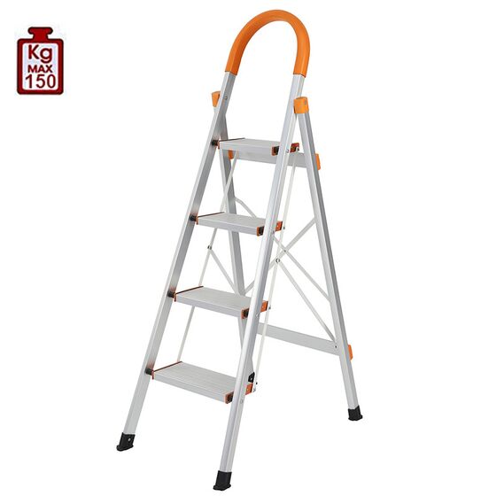 VESTA Σκαλοσκαμπό 4 Σκαλοπάτια 100% Αλουμινίου 51x84x145cm MAX Αντοχή Βάρους 150kg Βάρος 4.1kg EN131