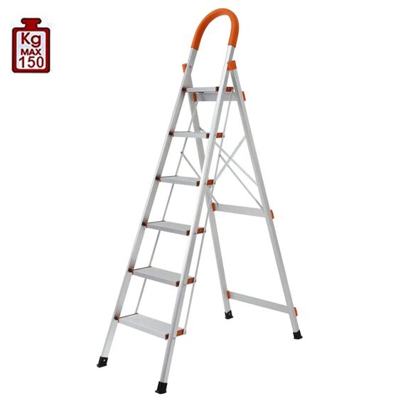 VESTA Σκαλοσκαμπό 6 Σκαλοπάτια 100% Αλουμινίου 55x111x190cm MAX Αντοχή Βάρους 150kg Βάρος 5.71kg EN131