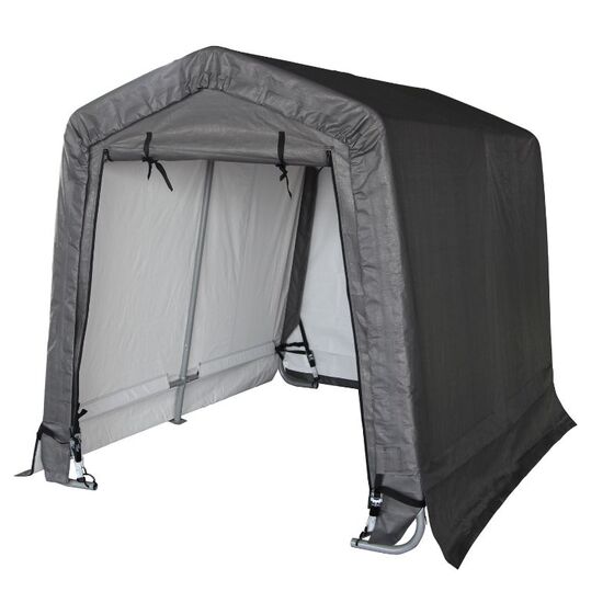 STEELEN Αδιάβροχη Υφασμάτινη Αποθήκη Κήπου - Γκαράζ Κήπου 183x243x180 (6'x7.96'x5.9') 4.4m² Πολυαιθυλένιο Tod M A-2 Γκρι