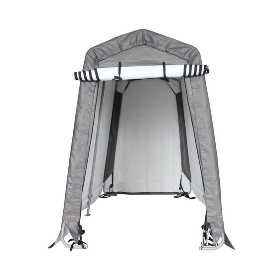 STEELEN Αδιάβροχη Υφασμάτινη Αποθήκη Κήπου - Γκαράζ Κήπου 183x305x240 (6'x10'x7.87') 5.6m² Πολυαιθυλένιο Tod M-B Γκρι