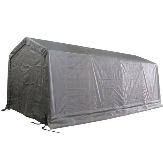 STEELEN Αδιάβροχη Υφασμάτινη Αποθήκη Κήπου - Γκαράζ Κήπου 305x610x240 (10'x20'x7.87') 18.6m² Πολυαιθυλένιο Tod M-E Γκρι