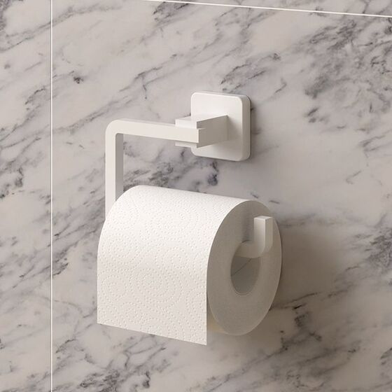 TEKNO-TEL Χαρτοθήκη WC 15x6x9cm Αλουμινίου Λευκή Matte