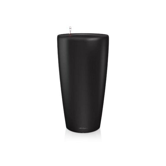 LECHUZA RONDO 32 Premium Επιδαπέδια Γλάστρα Ø32.5x56.5cm ΑΥΤΟΠΟΤΙΖΟΜΕΝΗ με Δοχείο Φύτευσης Μαύρη Ματ Γερμανίας