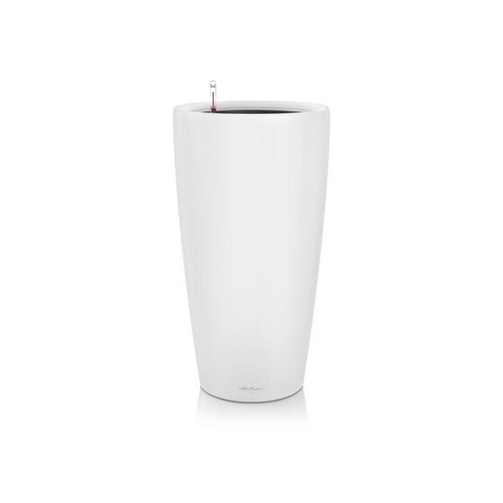 LECHUZA RONDO 40 Premium Επιδαπέδια Γλάστρα Ø40x75cm ΑΥΤΟΠΟΤΙΖΟΜΕΝΗ με Δοχείο Φύτευσης Λευκή Ματ Γερμανίας