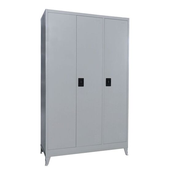 STEELEN Μεταλλική Ντουλάπα 105x40x191cm Γαλβανιζέ 3φυλλη με 5 Ράφια και Ρυθμιζόμενα Πόδια -7 Αποθηκευτικοί Χώροι 50.5kg