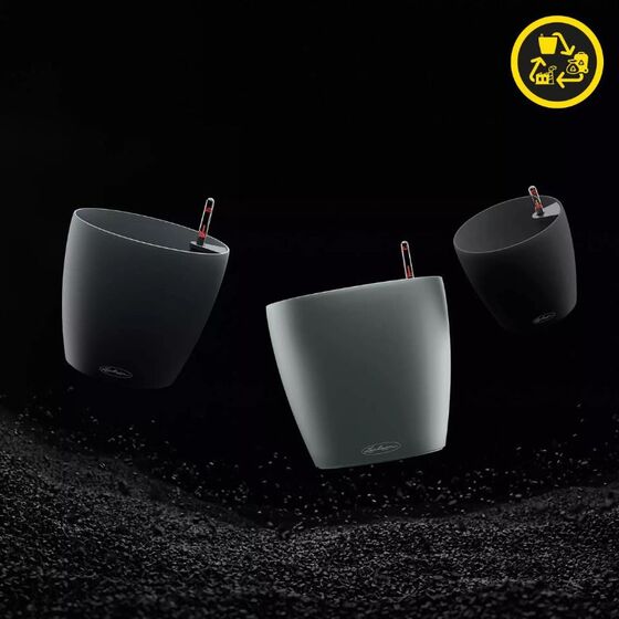 LECHUZA Classico Color ECO 18 Επιτραπέζια Γλάστρα Ø19x17cm Αυτοποτιζόμενη Light Grey Γερμανίας