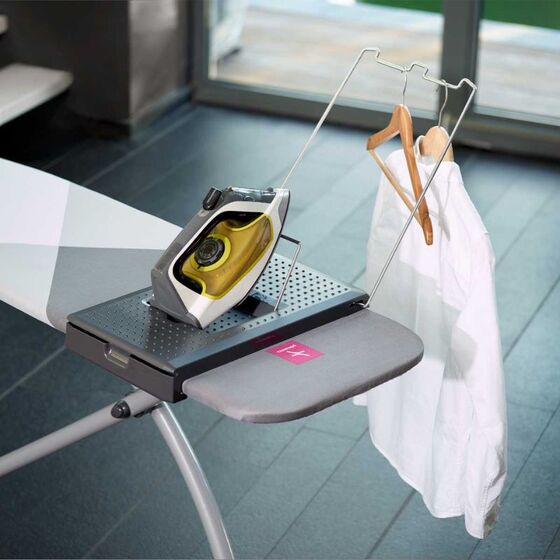 Σιδερώστρα Εργονομική SUPER ΓΙΓΑΣ Με Μεγάλη Επιφάνεια Σιδερώματος 146x41.5x60-96cm 8.5kg με Φορητή Πλαστική Βάση για το Σίδερο και Ρυθμιζόμενο Ύψος Γκρι Σκούρο VERA