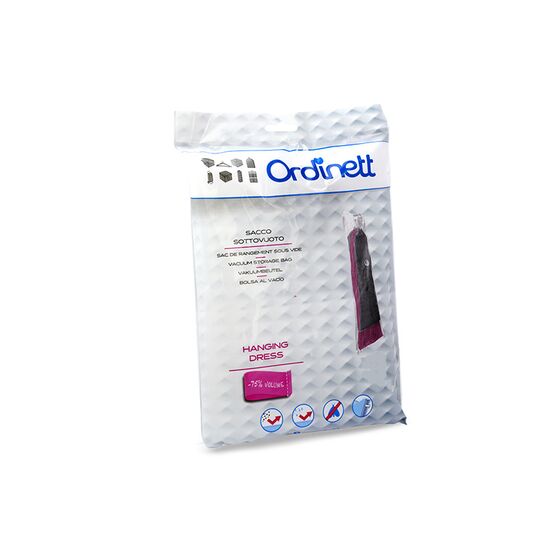 ORDINETT Ιταλίας Hanging Suit Κρεμαστή Θήκη Ρούχων 70 x 110με Βαλβίδα Αναρρόφησης  Διάφανο