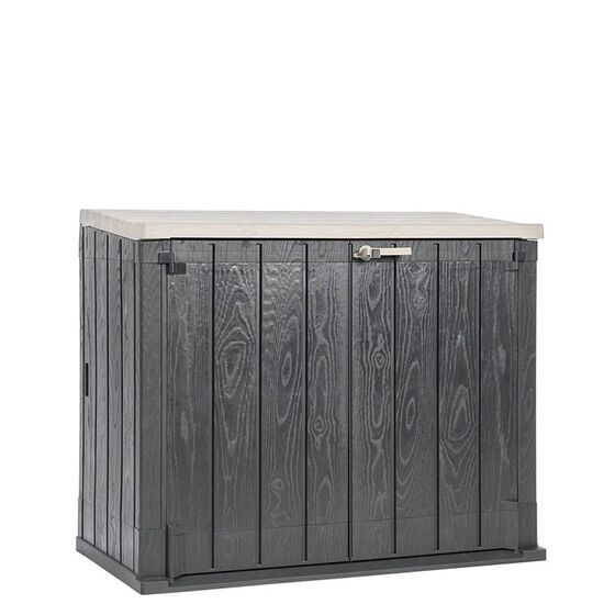 TOOMAX Ιταλίας Αποθήκη Κήπου Βαρέως Τύπου Πλαστική 1270lt 145x82x124.5cm 22kg MASSIF STORER PLUS XL Antracite / Taupe Grey