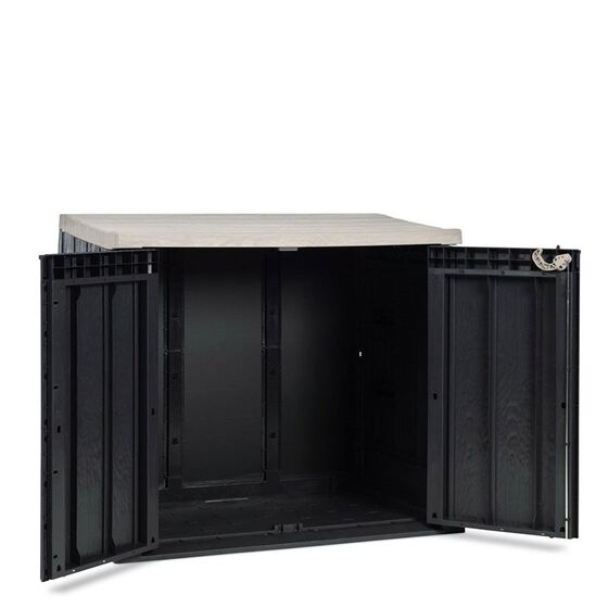 TOOMAX Ιταλίας Αποθήκη Κήπου Βαρέως Τύπου Πλαστική 842lt 129.5x74.5x111cm 20.5kg MASSIF STORER PLUS ANTHRACITE / TAUPE GREY