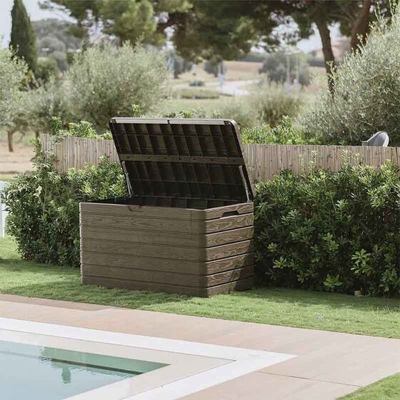 TOOMAX Ιταλίας Πλαστικό Μπαούλο Αποθήκευσης 970lt Βαρέως Τύπου 22,5kg 146x82x85cm MASSIF DOLOMITI 970LT BROWN