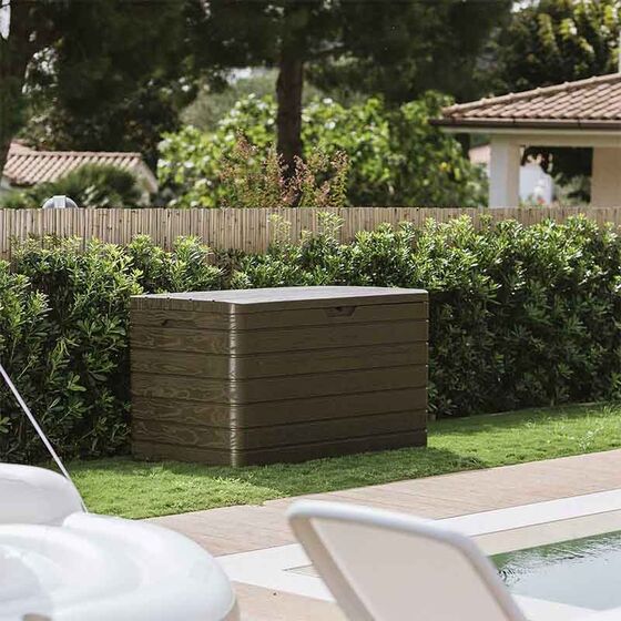 TOOMAX Ιταλίας Πλαστικό Μπαούλο Αποθήκευσης 970lt Βαρέως Τύπου 22,5kg 146x82x85cm MASSIF DOLOMITI 970LT BROWN