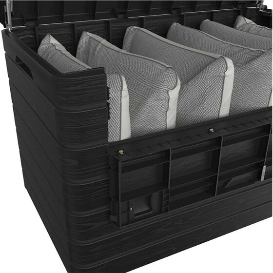 TOOMAX Ιταλίας Πλαστικό Μπαούλο Αποθήκευσης 970lt Βαρέως Τύπου 22,5kg 146x82x85cm MASSIF DOLOMITI 970LT BROWN