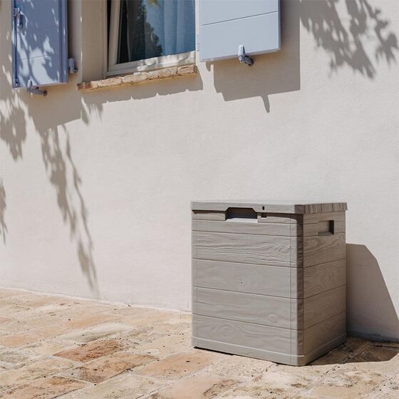 TOOMAX Ιταλίας Πλαστικό Μπαούλο 42.5x45x50cm 90lt 2.7kg MULTIBOX WOODY'S LINE WARM GREY