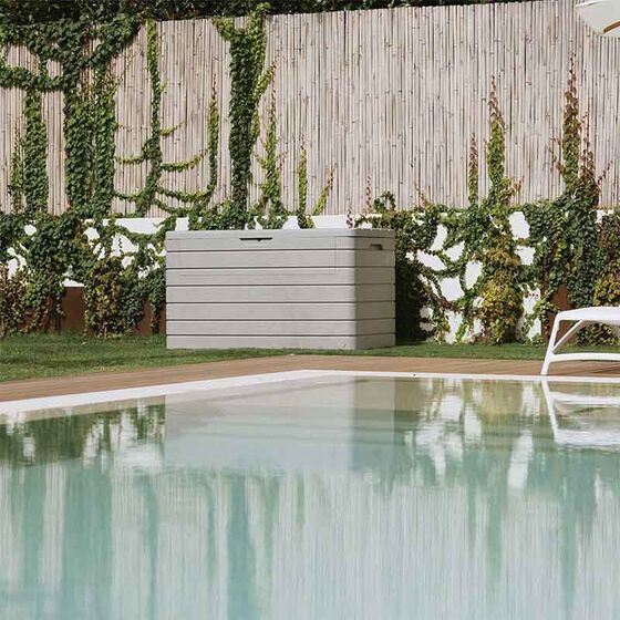 TOOMAX Ιταλίας Πλαστικο Μπαούλο Αποθήκευσης 970lt Βαρέως Τύπου 22,5kg 146x82x85cm MASSIF  DOLOMITI 970LT Warm Grey