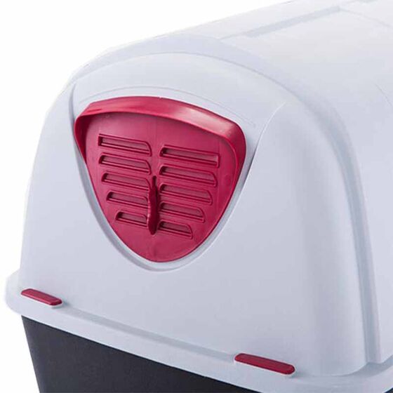 VESTA Σπίτι Σκύλου Small/Medium 49x73x52cm PETPAD 2 Πλαστικό 3.8Kg Μαύρο-Λευκό Πάγου