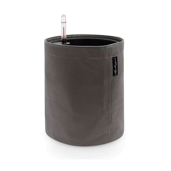 LECHUZA TRENDCOVER 32 Γλάστρα με Επιφάνεια Vegan Δέρμα Ø32x33cm Αυτοποτιζόμενη με Δοχείο Φύτευσης Ανθρακί Γερμανίας